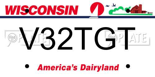 V32TGT Wisconsin License Plate