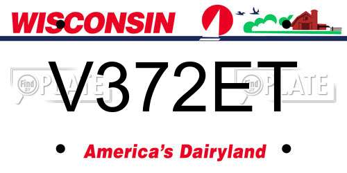 V372ET Wisconsin License Plate