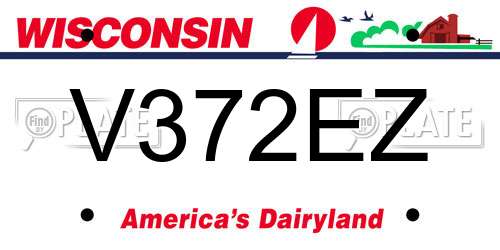V372EZ Wisconsin License Plate