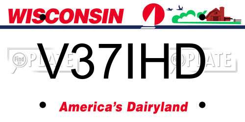 V37IHD Wisconsin License Plate