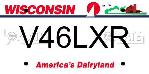 V46LXR Wisconsin License Plate