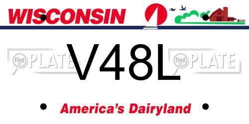 V48L Wisconsin License Plate