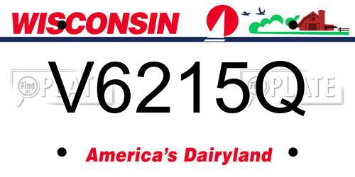 V6215Q Wisconsin License Plate
