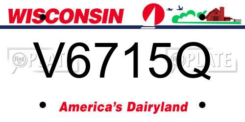 V6715Q Wisconsin License Plate