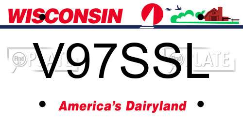 V97SSL Wisconsin License Plate