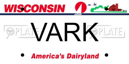 VARK Wisconsin License Plate