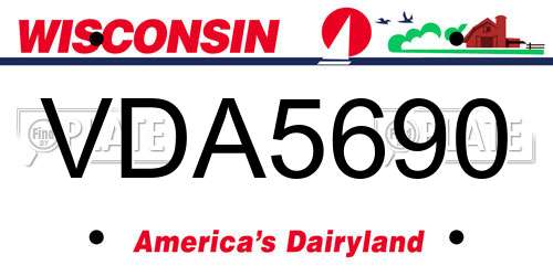 VDA5690 Wisconsin License Plate