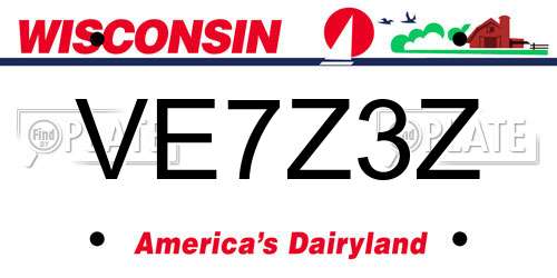 VE7Z3Z Wisconsin License Plate