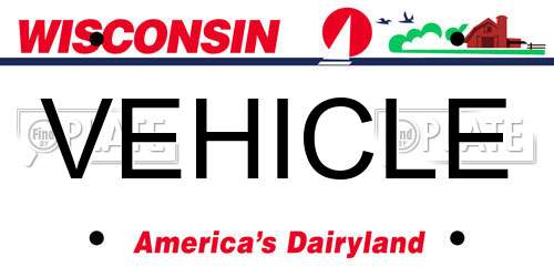 VEHICLE Wisconsin License Plate