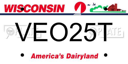 VEO25T Wisconsin License Plate