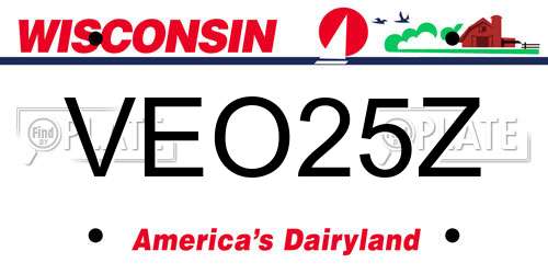 VEO25Z Wisconsin License Plate