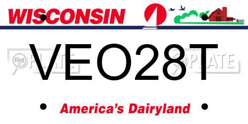 VEO28T Wisconsin License Plate