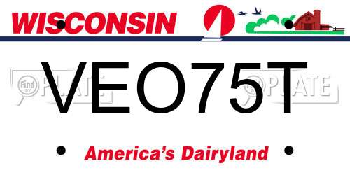 VEO75T Wisconsin License Plate