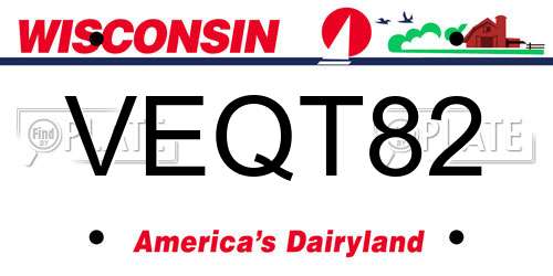 VEQT82 Wisconsin License Plate