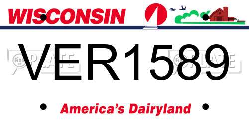 VER1589 Wisconsin License Plate