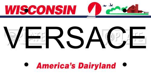 VERSACE Wisconsin License Plate