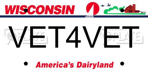 VET4VET Wisconsin License Plate