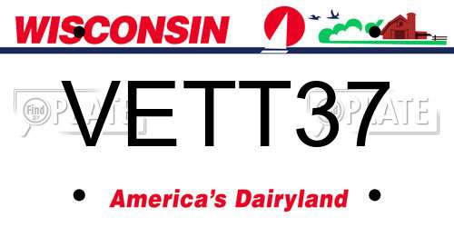 VETT37 Wisconsin License Plate