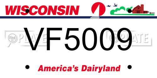 VF5009 Wisconsin License Plate