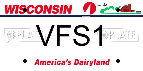 VFS1 Wisconsin License Plate
