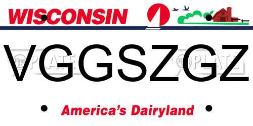 VGGSZGZ Wisconsin License Plate