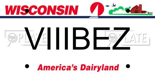 VIIIBEZ Wisconsin License Plate