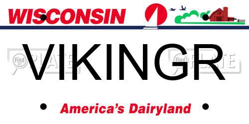 VIKINGR Wisconsin License Plate