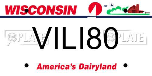 VILI80 Wisconsin License Plate