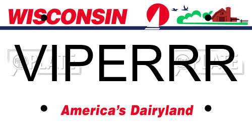 VIPERRR Wisconsin License Plate