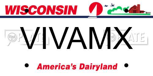 VIVAMX Wisconsin License Plate