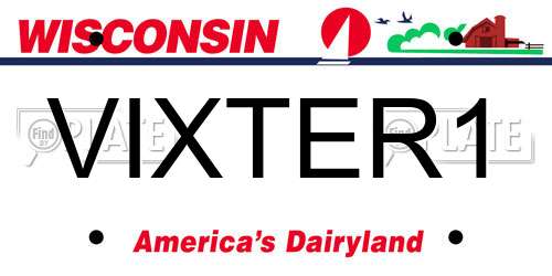 VIXTER1 Wisconsin License Plate