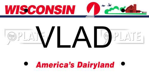 VLAD Wisconsin License Plate