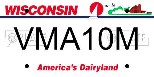 VMA10M Wisconsin License Plate