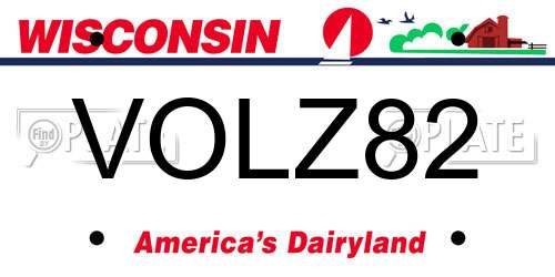 VOLZ82 Wisconsin License Plate