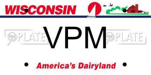 VPM Wisconsin License Plate