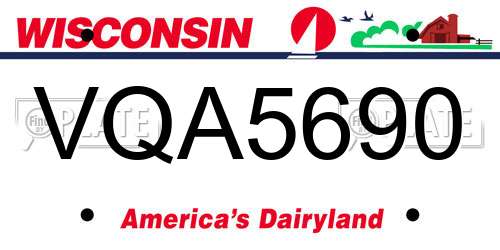 VQA5690 Wisconsin License Plate