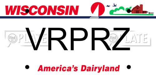 VRPRZ Wisconsin License Plate