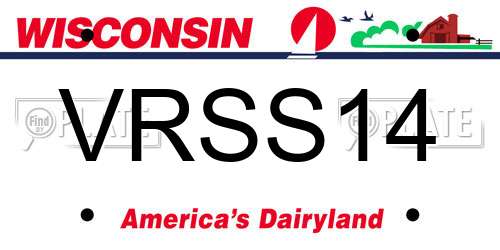 VRSS14 Wisconsin License Plate