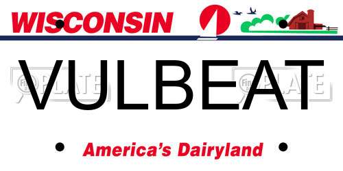 VULBEAT Wisconsin License Plate