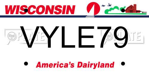 VYLE79 Wisconsin License Plate