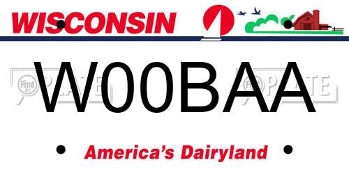 W00BAA Wisconsin License Plate