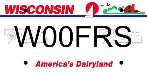 W00FRS Wisconsin License Plate