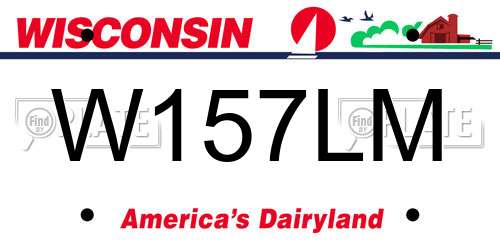 W157LM Wisconsin License Plate