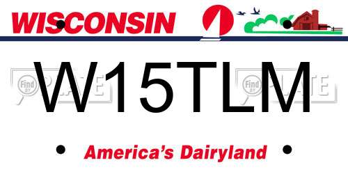 W15TLM Wisconsin License Plate