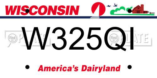 W325QI Wisconsin License Plate