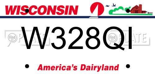 W328QI Wisconsin License Plate