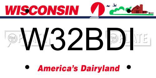 W32BDI Wisconsin License Plate