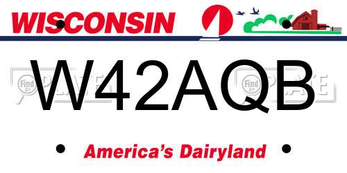 W42AQB Wisconsin License Plate