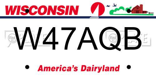 W47AQB Wisconsin License Plate