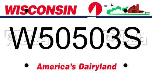 W50503S Wisconsin License Plate